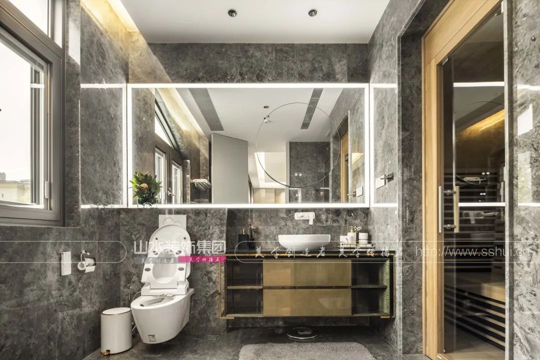 现代轻奢别墅设计丨山水装饰集团-86