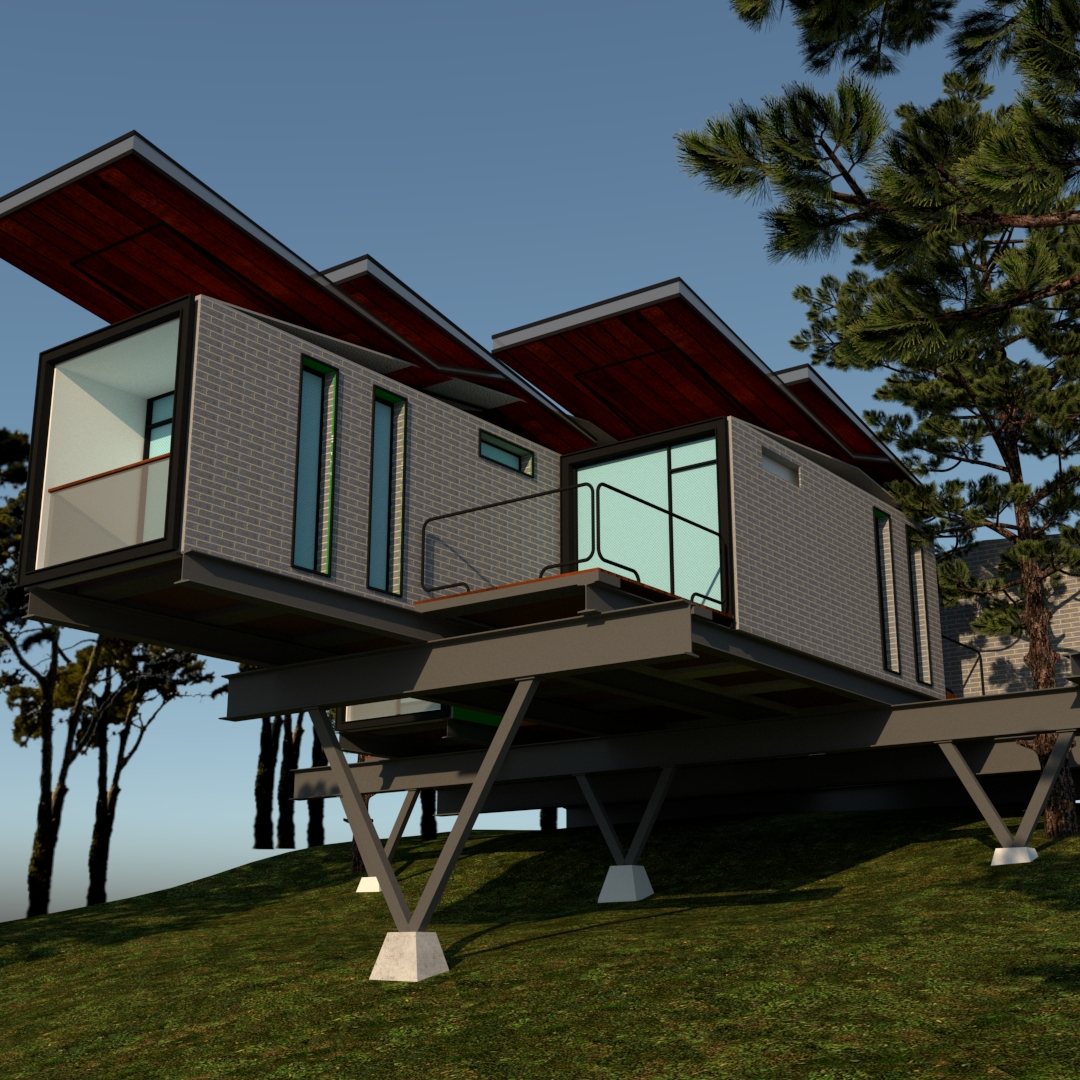 3D visualization of modern and traditional architecture-0