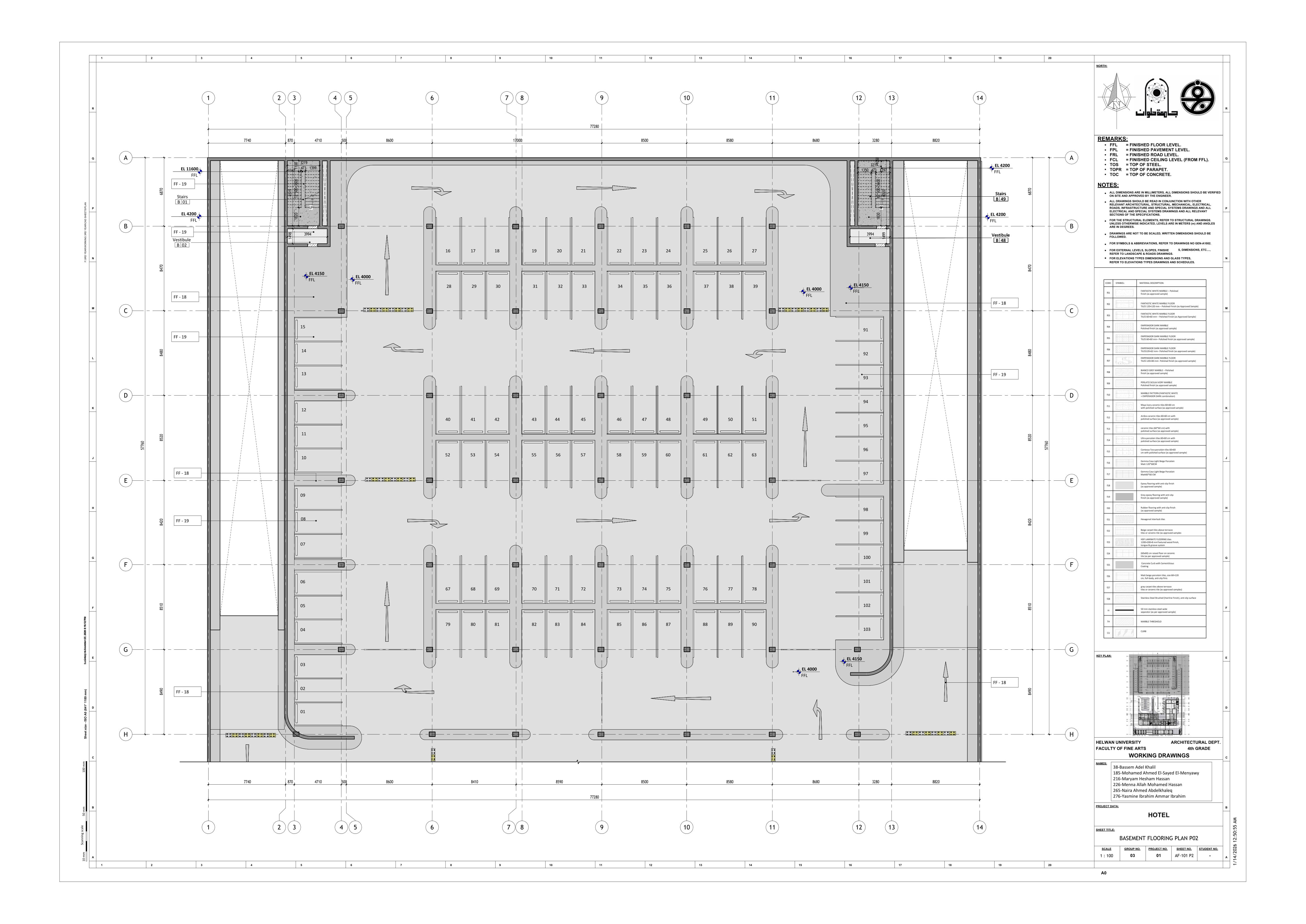 Blue Hotel | 3-Star Hotel Working Drawings-37