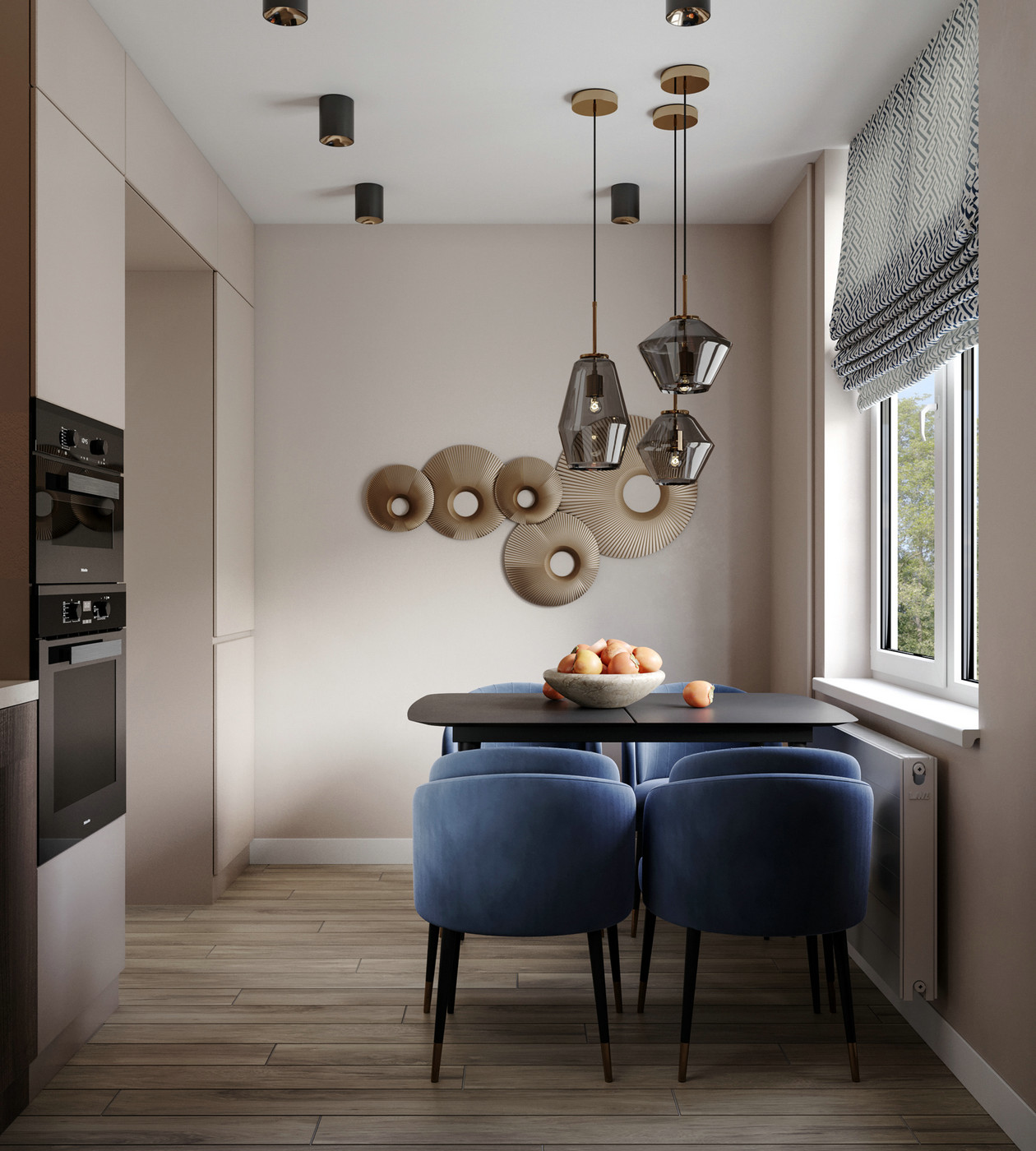 原木与蓝色打造的小空间公寓-8