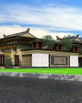 新中式大宅设计，狮子座建房设计
