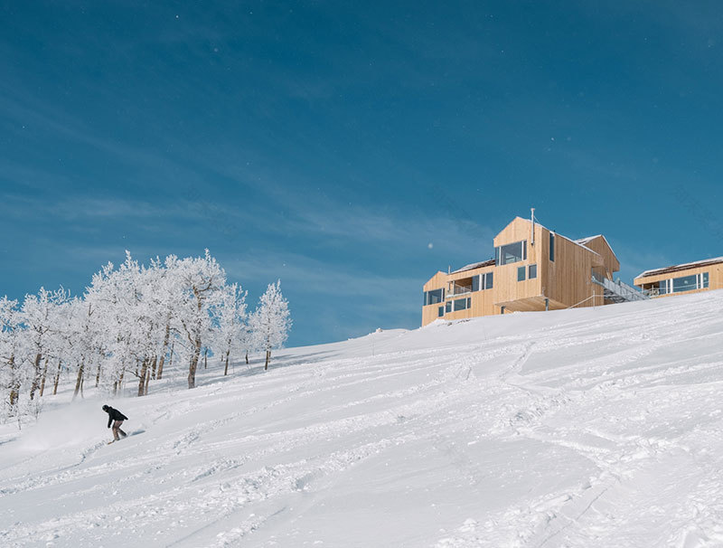 美国犹他州雪山全景山间小屋-27
