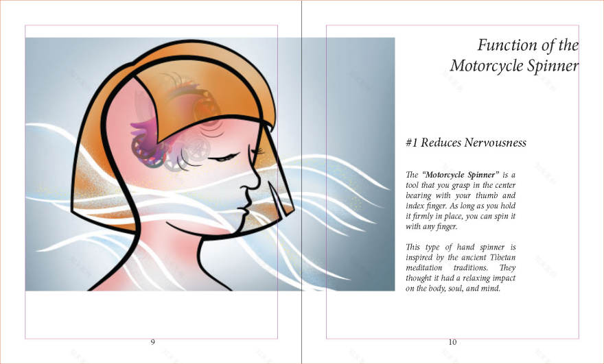 “Motorcycle Spinner”指尖陀螺玩具插画及手册设计丨Catie Doa-4