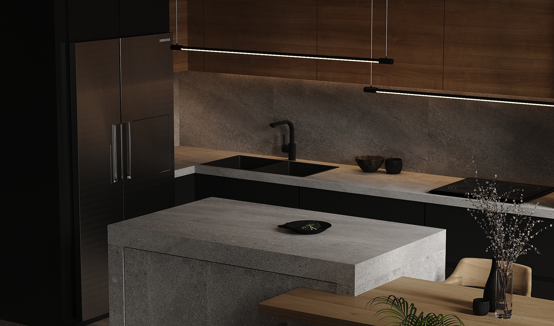 深色系住宅设计 超酷 超有设计感！-4