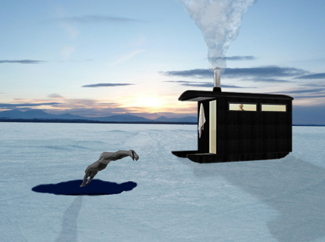 褶皱起伏的贝壳桑拿房丨日本丨隈研吾建筑事务所-126