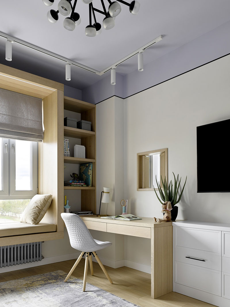 莫斯科现代薄荷绿公寓-8