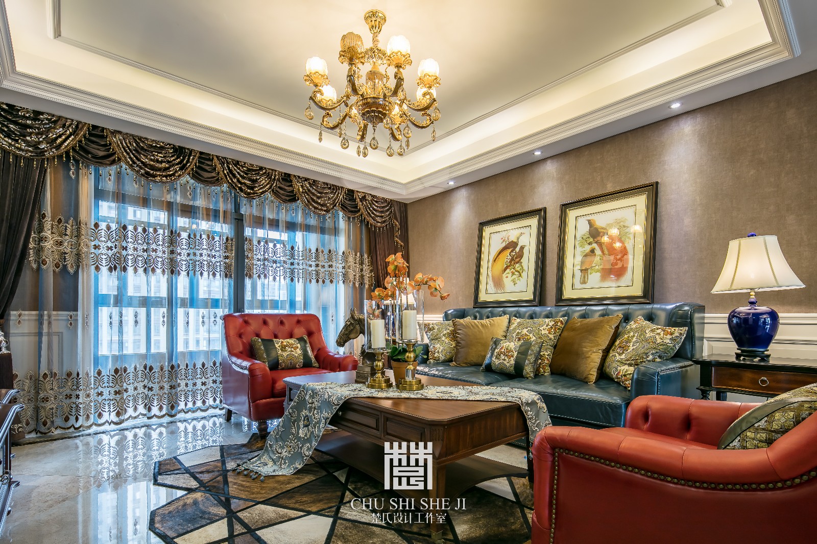 【楚氏设计优品推荐】复古蓝调 芜湖•金域蓝湾-6