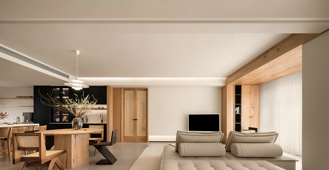 奶油原木风温馨小户型之家设计-5