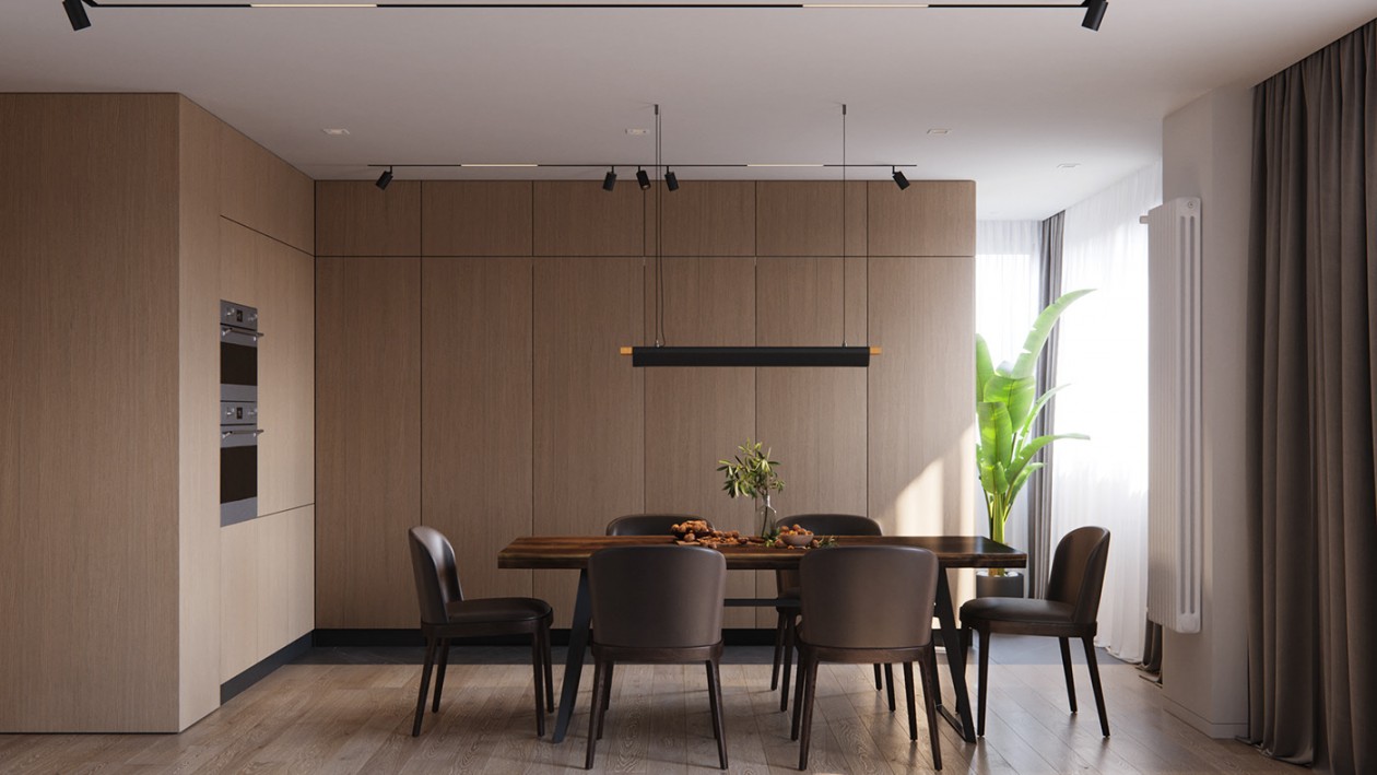 高级灰+原木 经典的自然生态材料和明快的家具相结合-5