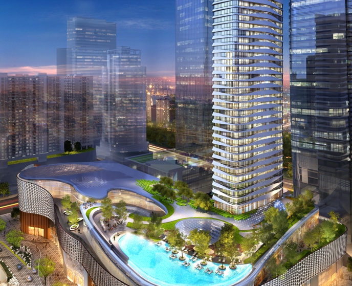 深圳中心·天元 383㎡ 平层公寓样板房丨中国深圳丨KPF,Aedas-8