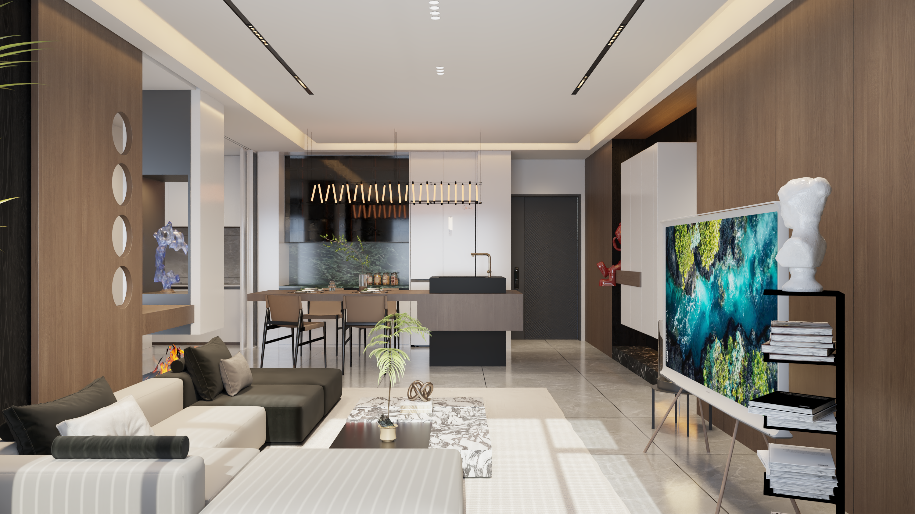 中环名邸打破空间束缚丨中国太原丨岸木空间设计工作室-14