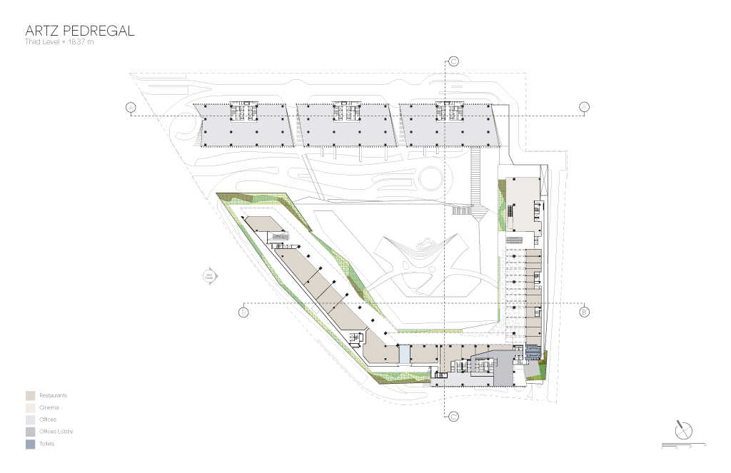 墨西哥城新地标 ARTZ Pedregal · 绿色公共空间与城市融合的设计-71