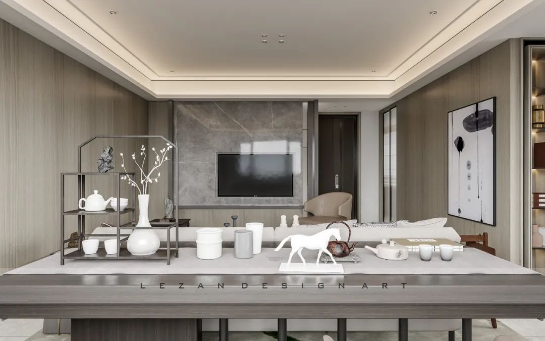 舒适住宅之灰调木色设计丨宁波市乐赞室内装饰设计有限公司-13