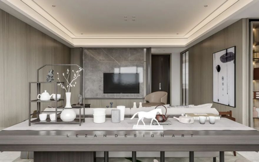 舒适住宅之灰调木色设计丨宁波市乐赞室内装饰设计有限公司-13