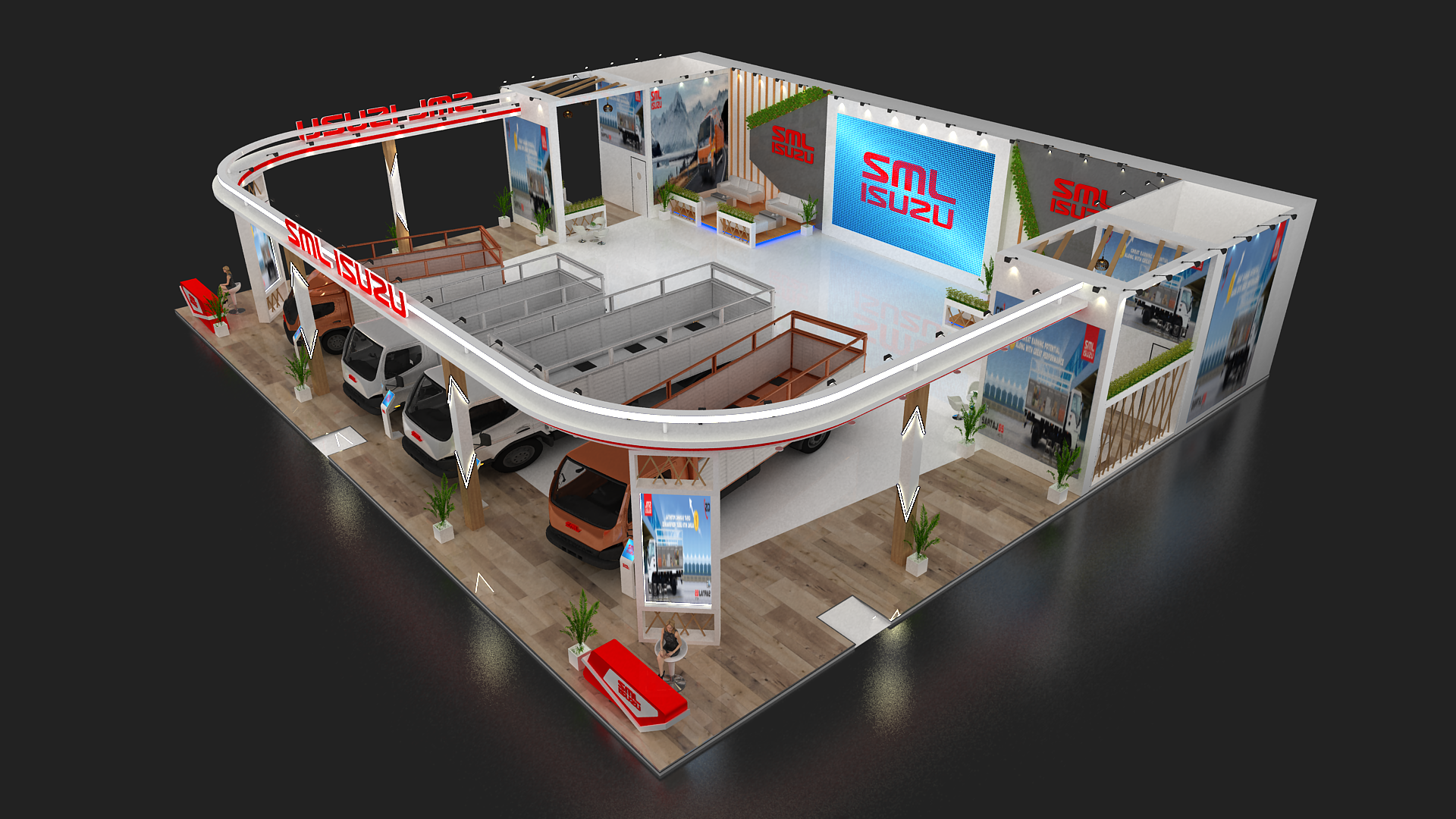 SML SUZU 504 SQM (AUTO EXPO SHOW 2023) BOOTH DESIGN-3