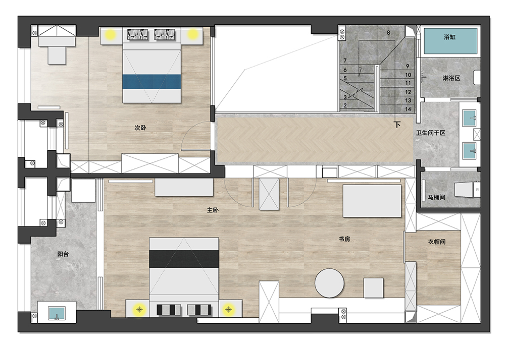 57平米 LOFT 的神奇变身 · 现代美式空间魔法丨支点设计-16