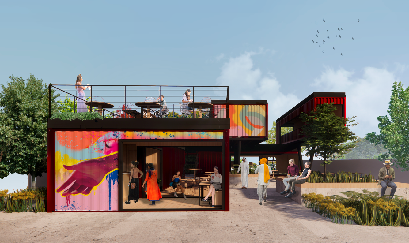 Pune Sharing 集装箱工作室建筑设计竞赛丨印度-3