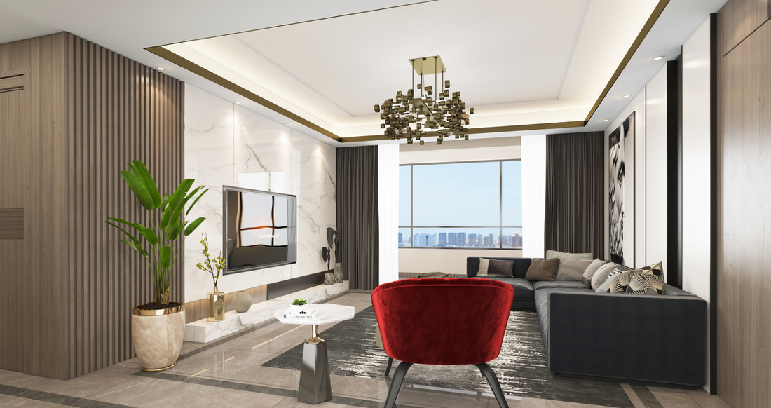 济南君御世家 160 平现代简约空间设计-2