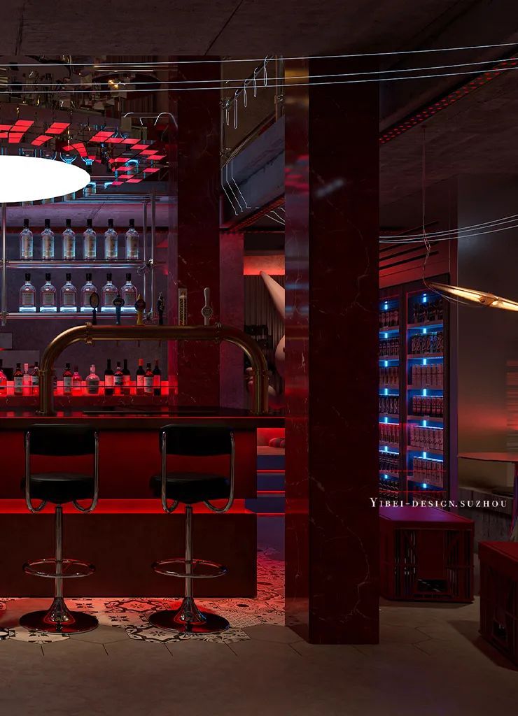 早 C 晚 A · 红色浪漫与光影交织的咖啡酒空间丨中国苏州丨一贝设计-17