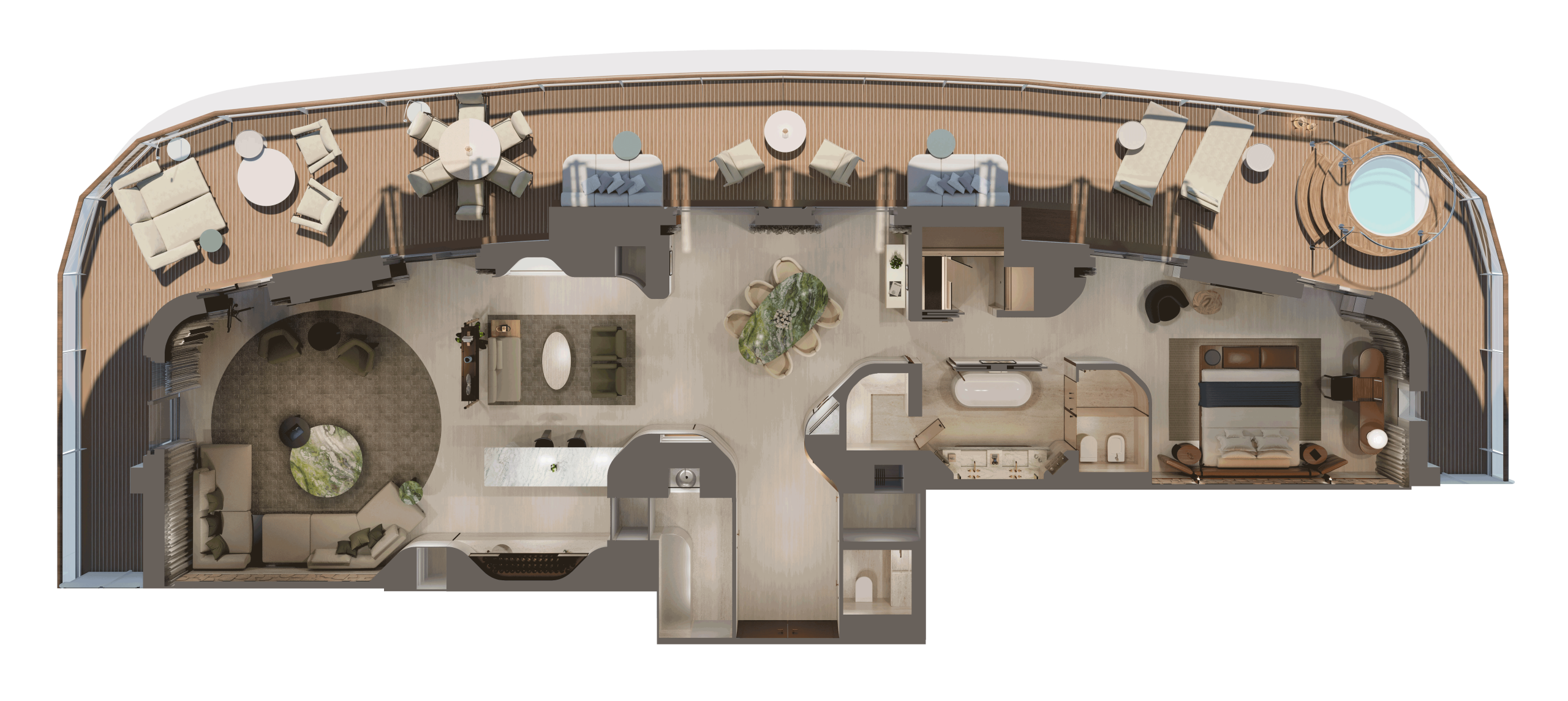 E·plora III号邮轮船东私密住宅及公共区域设计-11