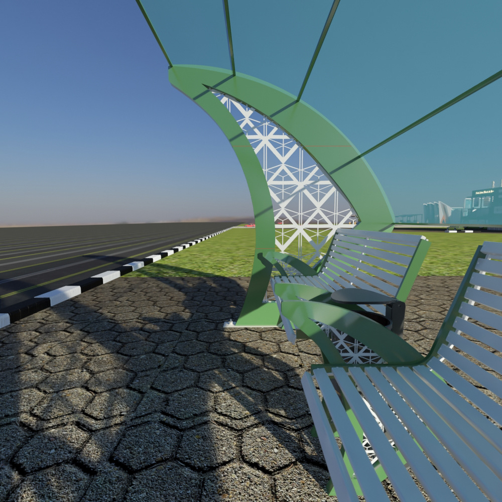 巴士站车篷设计丨Yara Samir-12