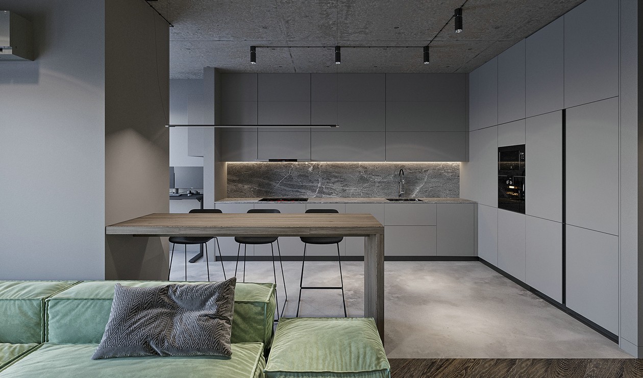 绿色+灰色空间设计 舒适又自然 温柔而绮丽-6