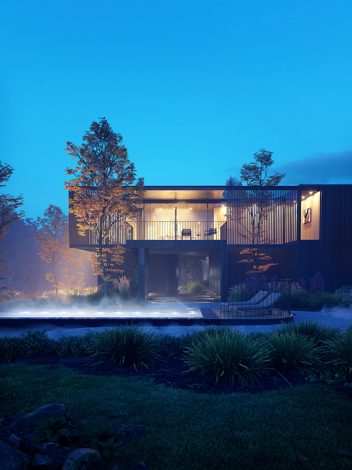 墨尔本河畔别墅,打造室内外一体化生活空间-16