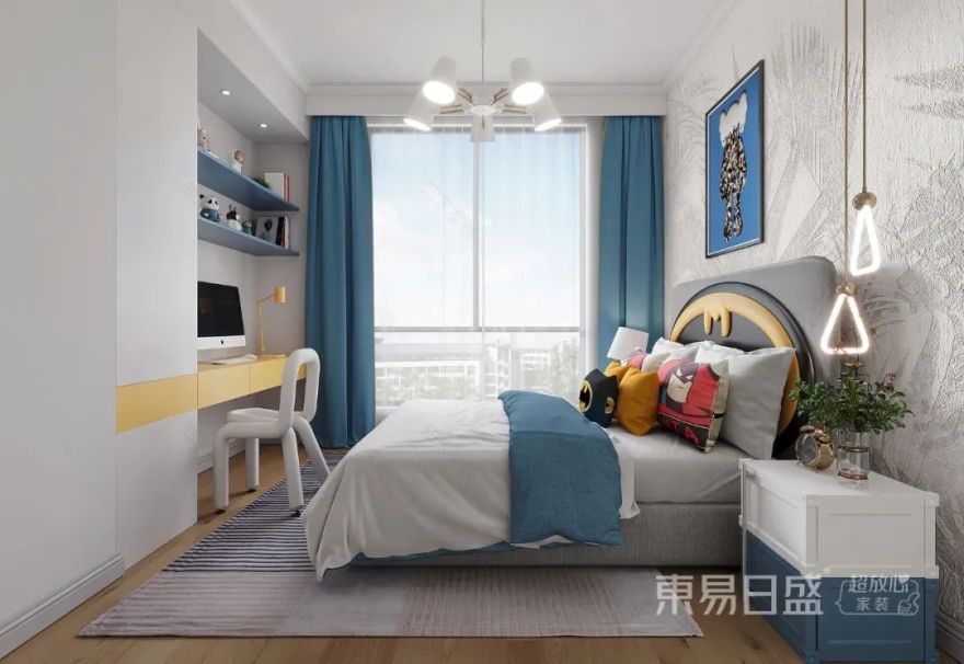 180㎡美式风叠墅设计,竟靠拱形门洞+跳色设计火出圈!-45