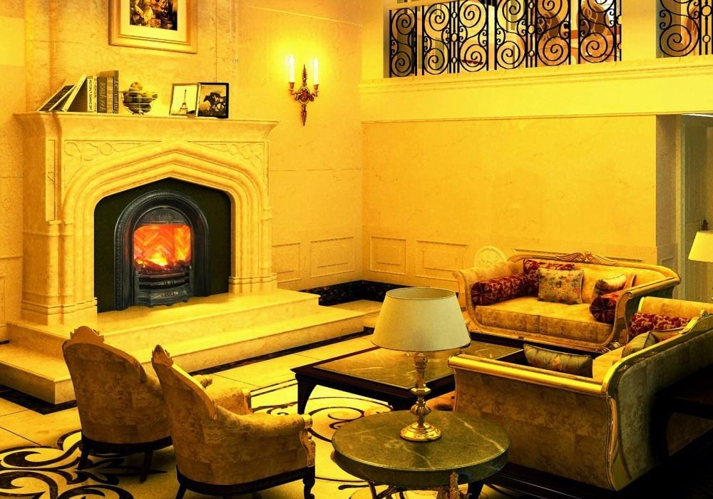 铸铁 3D 雾化电子壁炉，打造仿真火燃木砖砌炉膛的现代家居-0