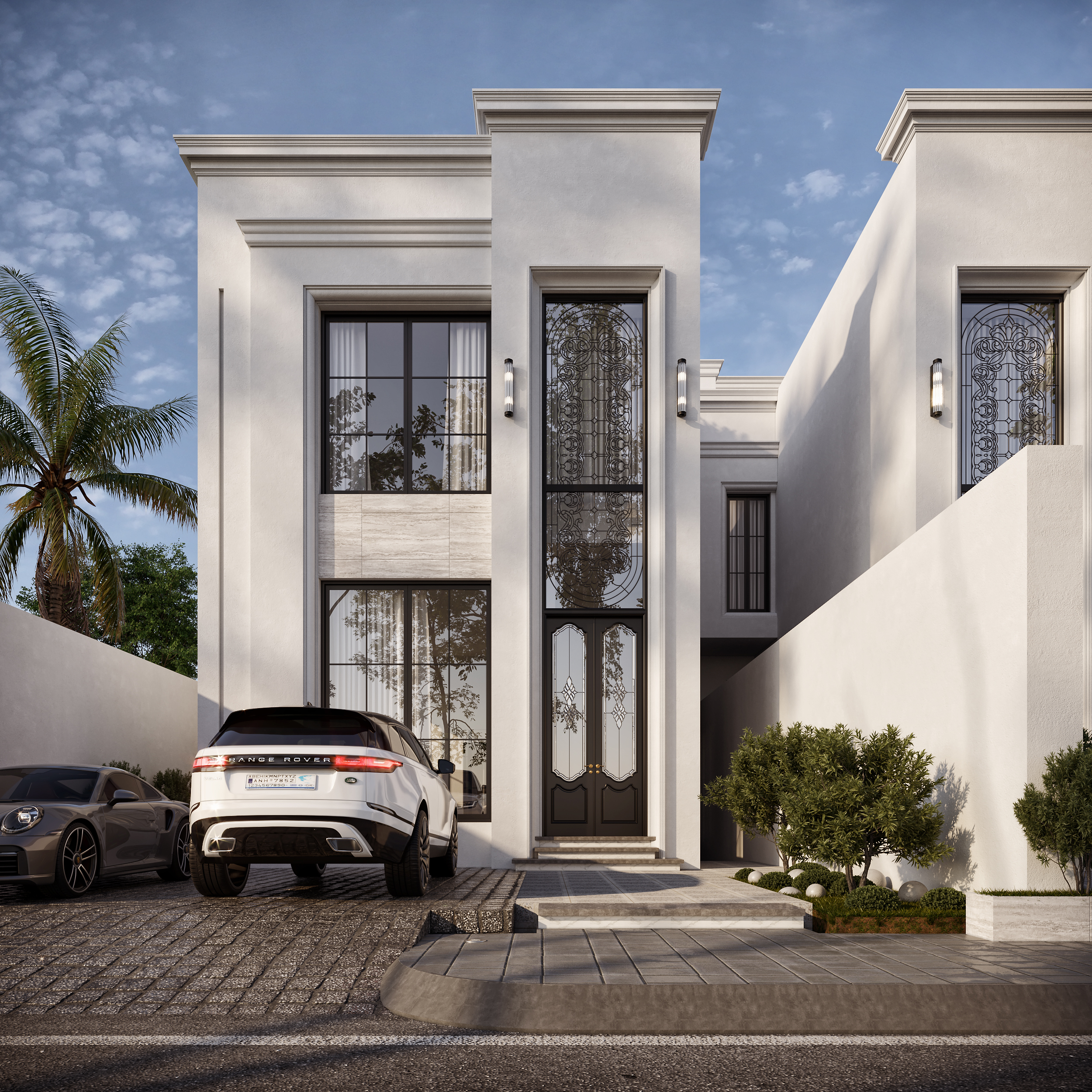 Neo Classic Twin House in KSA-9