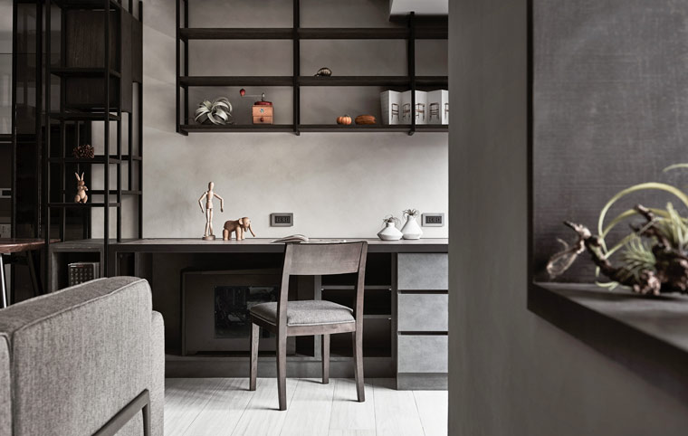 台北 82m²黑白灰色都会住家 | 简约线条与开放式设计-7