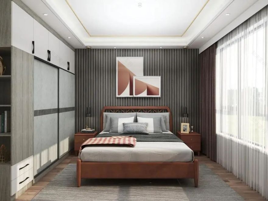 北欧自然风卧室设计,清雅实用的生活态度-9