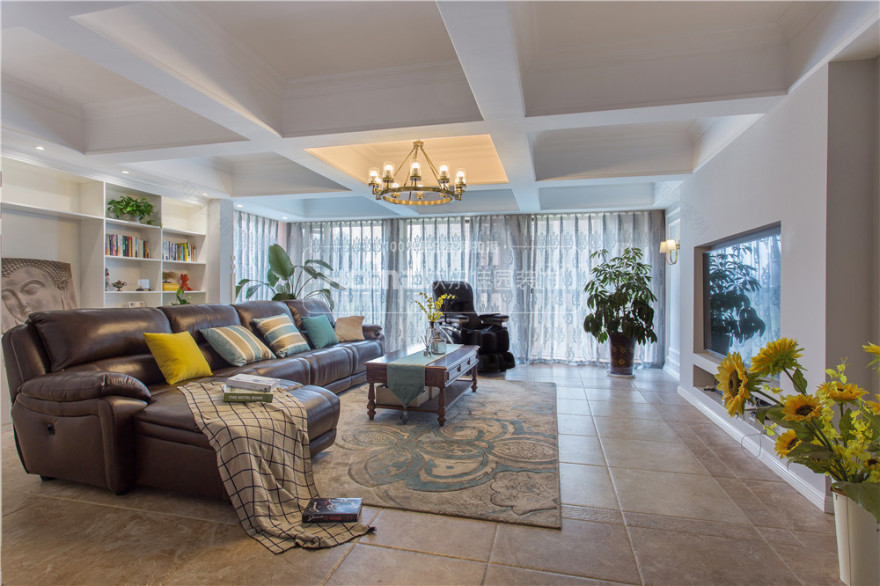 成都观城 220 平简约美式装修,家庭温馨空间设计-23