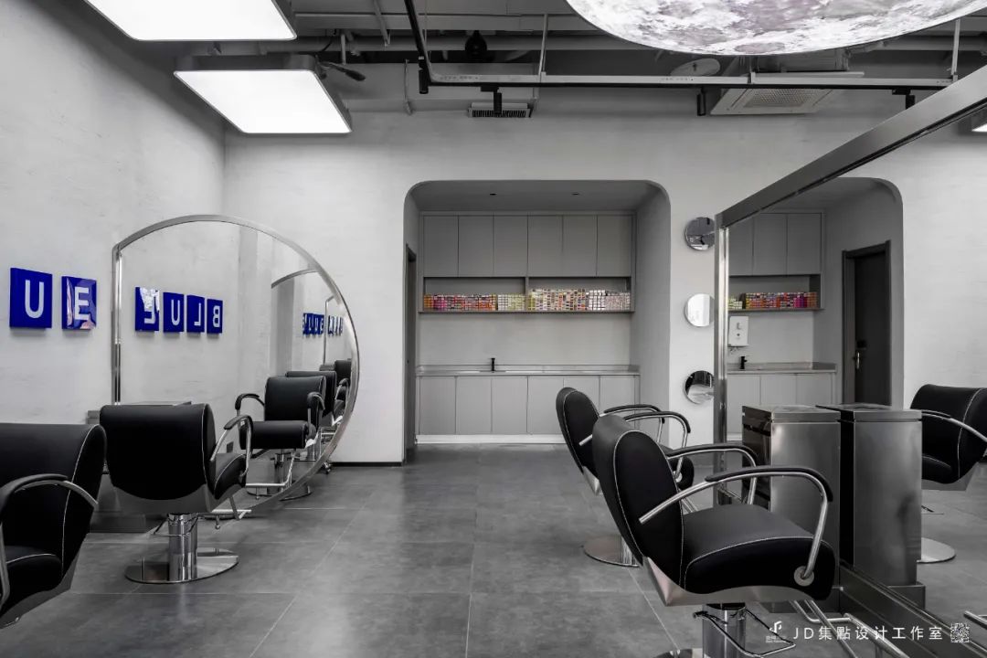 BLUE Hair Salon · 天空之境,蓝色美学空间丨JD 集點设计工作室-33