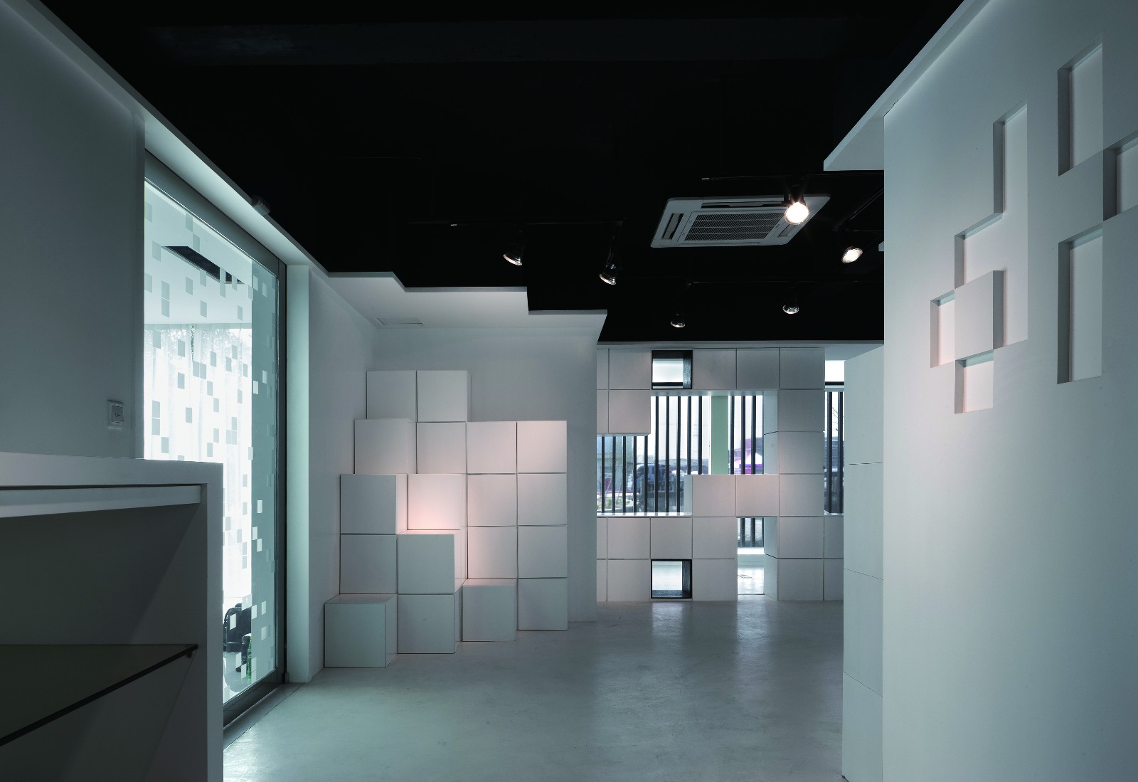 宁波东华针织厂现代黑白空间设计-8