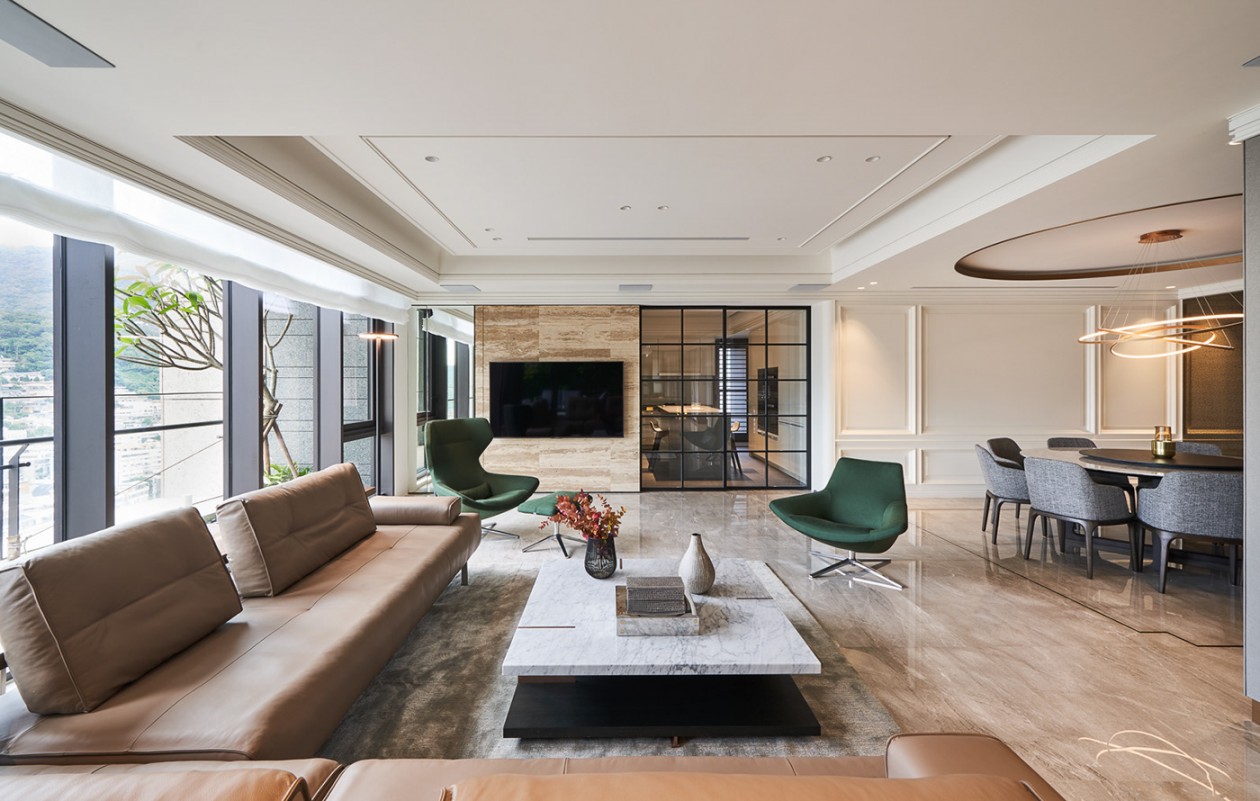 自然生活的浪漫 - 现代质感极简大平层-0