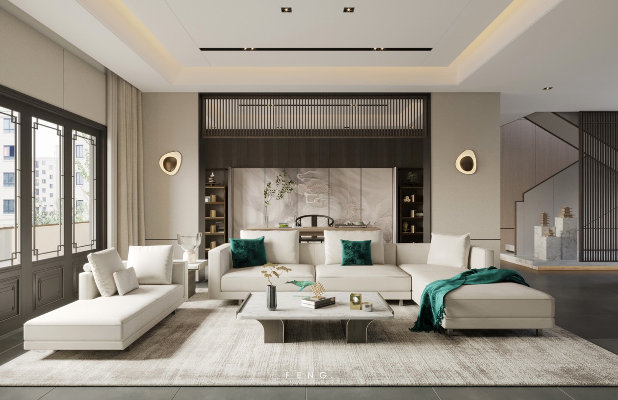 现代中式·总裁府邸 · 卓越海畔山复式样板房丨中国中山丨锋 FENG.-30
