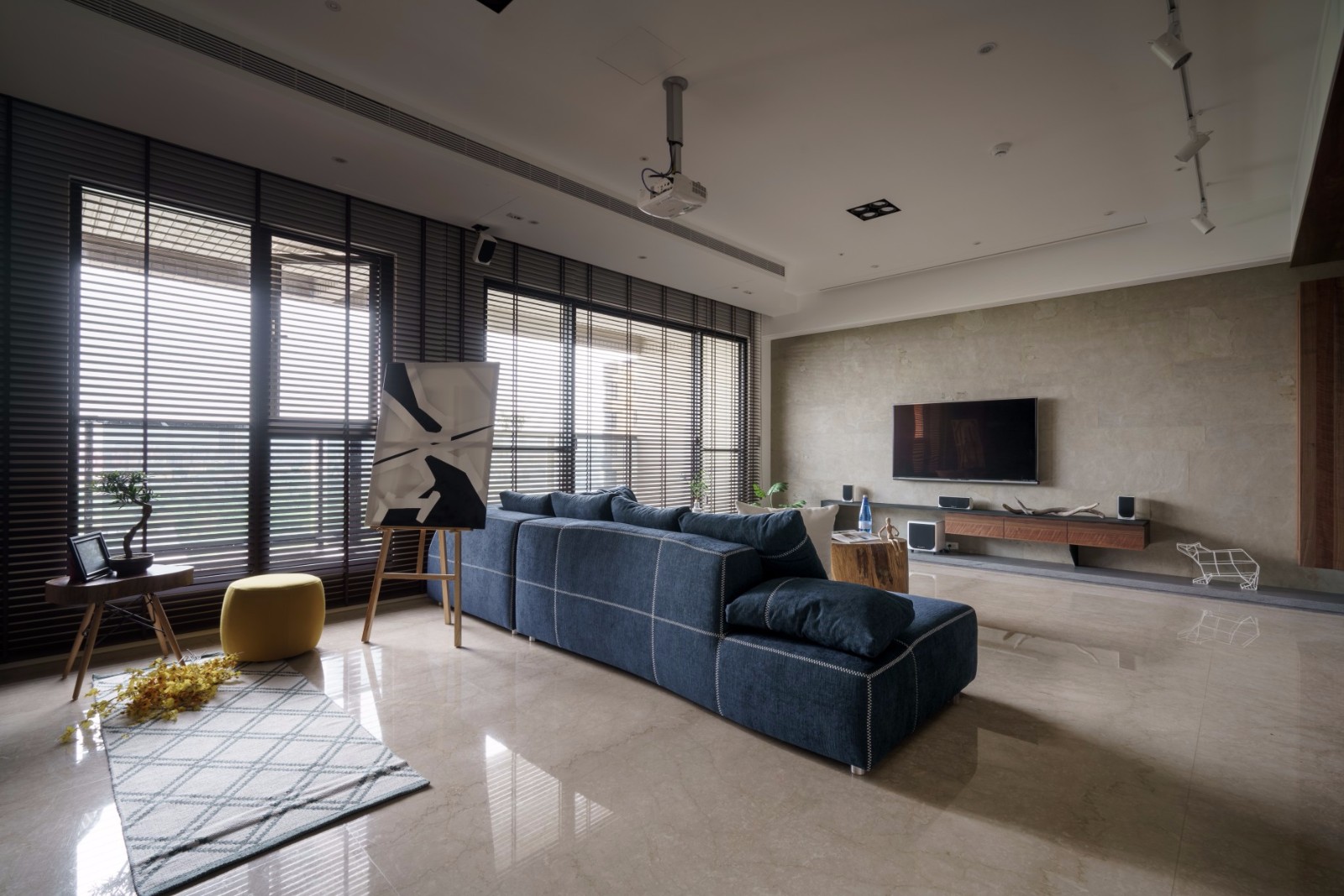 美术爱河——132m²人文居家住宅  千彩胤空间设计-1