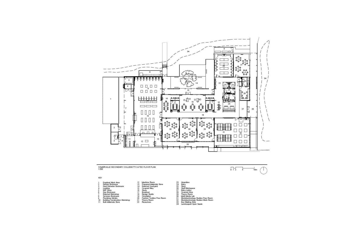 墨尔本 Somerville Secondary College 技术教育与贸易培训中心——现代实用、通透创新-12