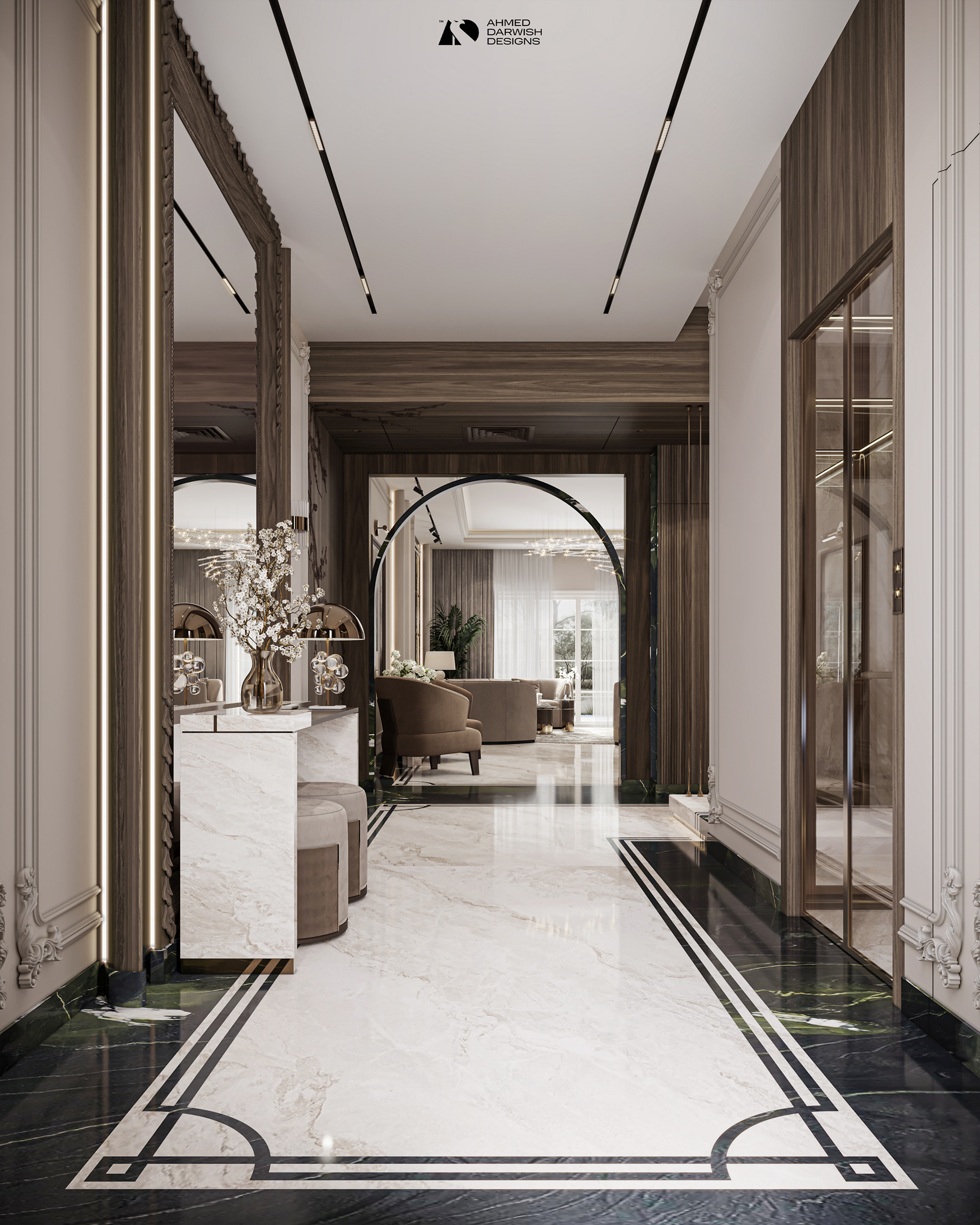 新古典风格入口别墅丨埃及亚历山大丨Ahmed Darwish Designs-1