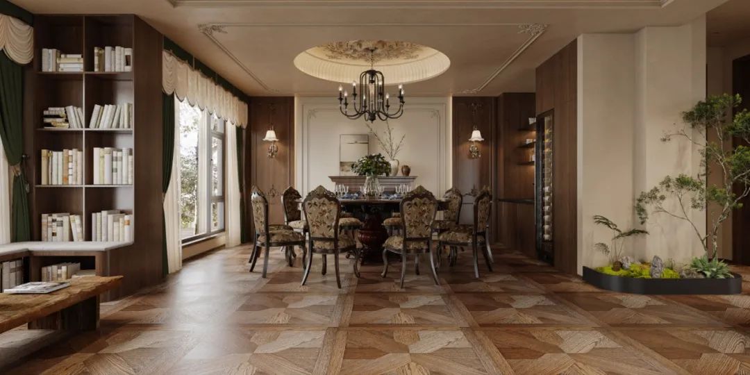 南洋复古风别墅设计-19