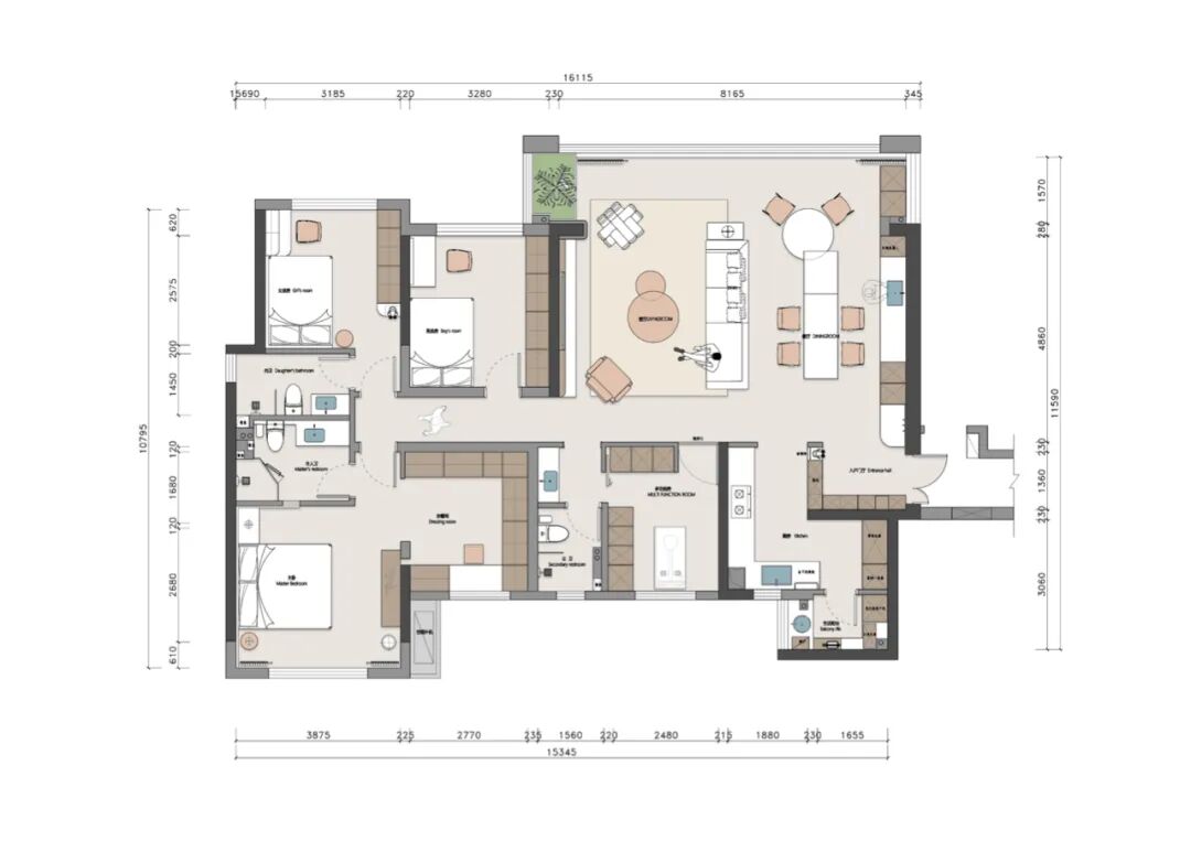 木吉新作｜意式美学与自然绿意，共构大平层的优雅栖居-48