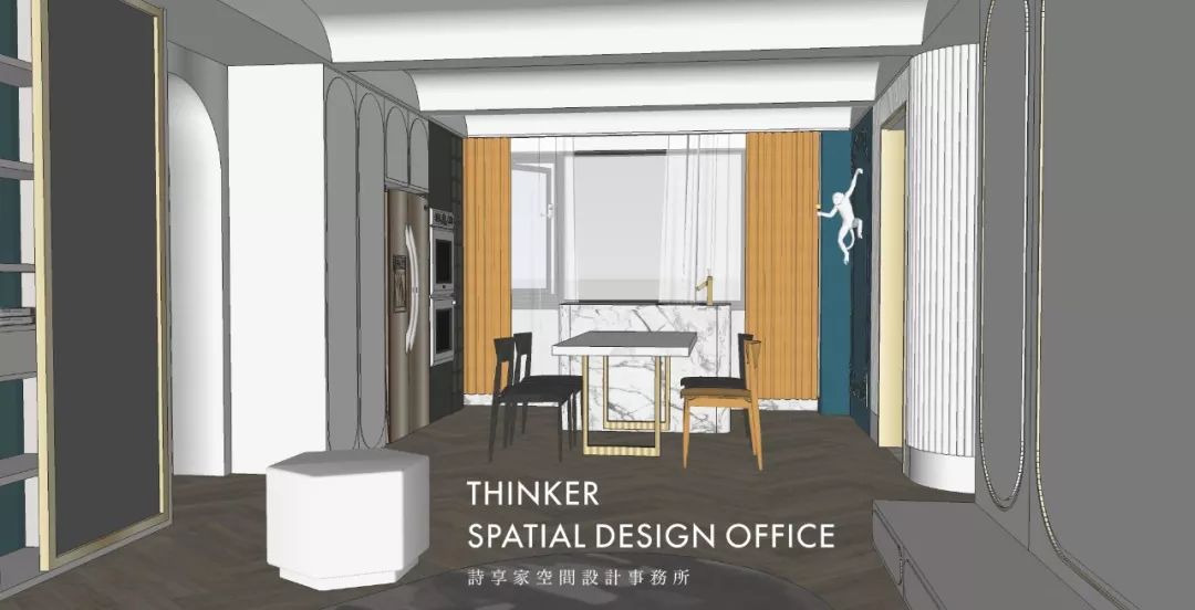 现代混搭风家居,打造元气满满的三口之家-38