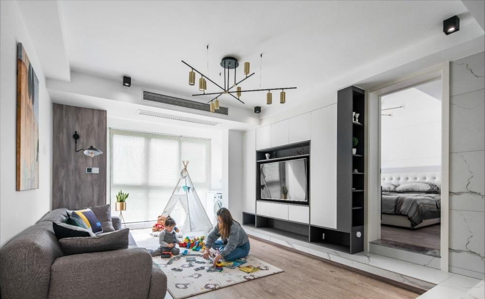 上海谷辰设计 · 110 平下沉式客厅的现代简约生活-7