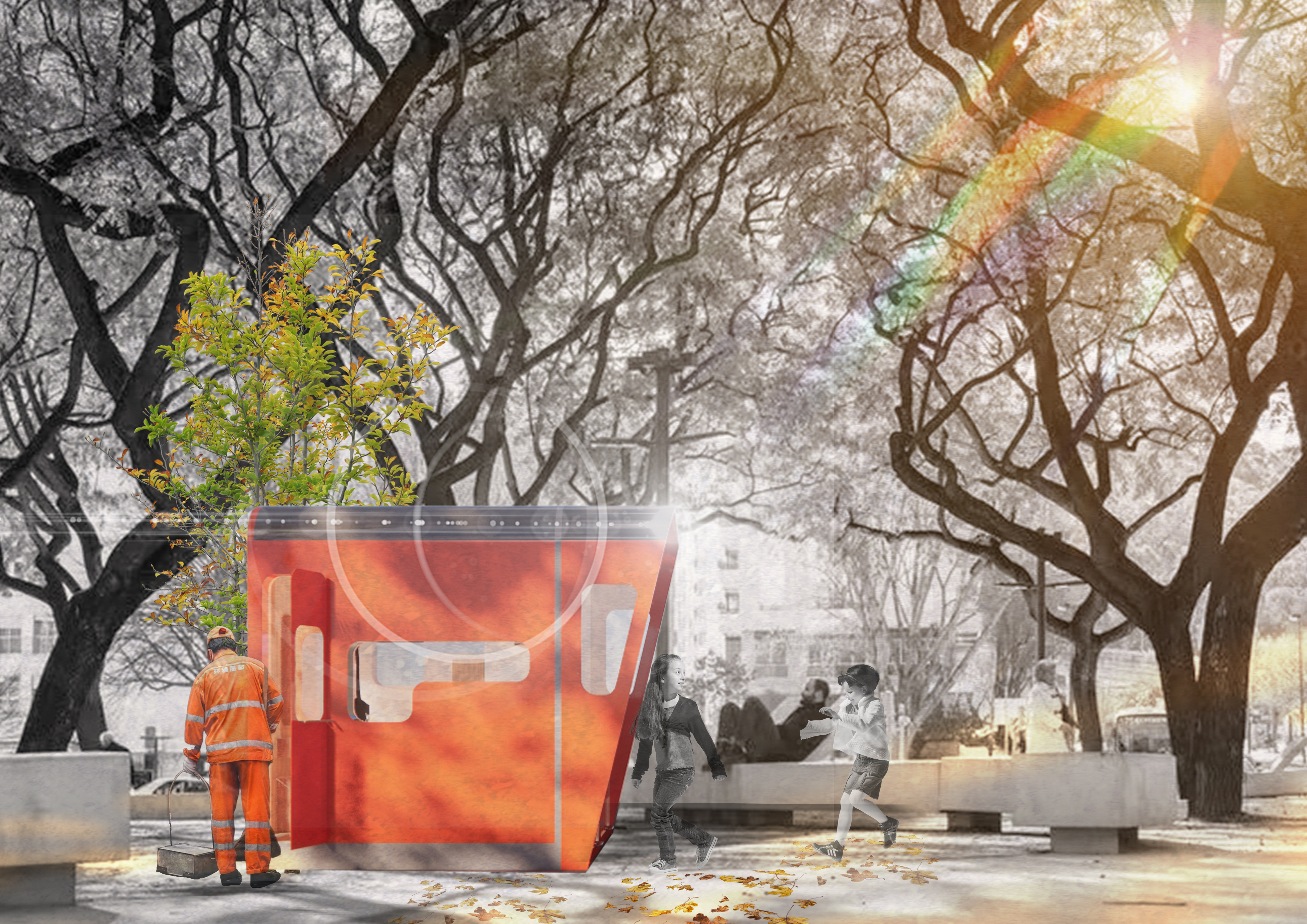 尘×橙光·环卫工人休息站设计丨湖南师范大学美术学院-16