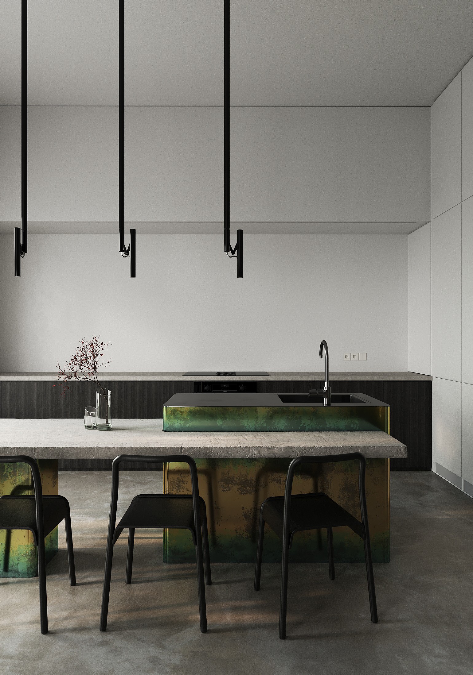 深色系公寓设计 不一样的高级感！-6