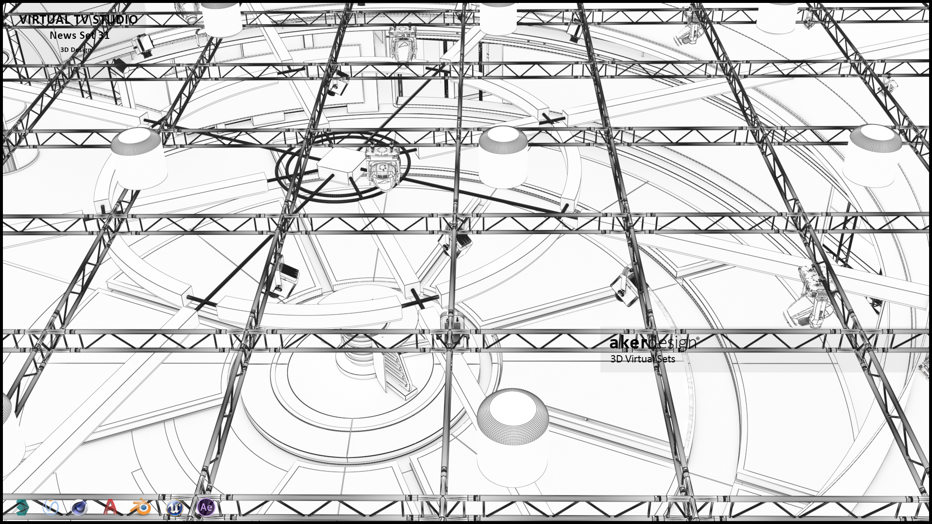 虚拟电视演播室新闻场景 1-17