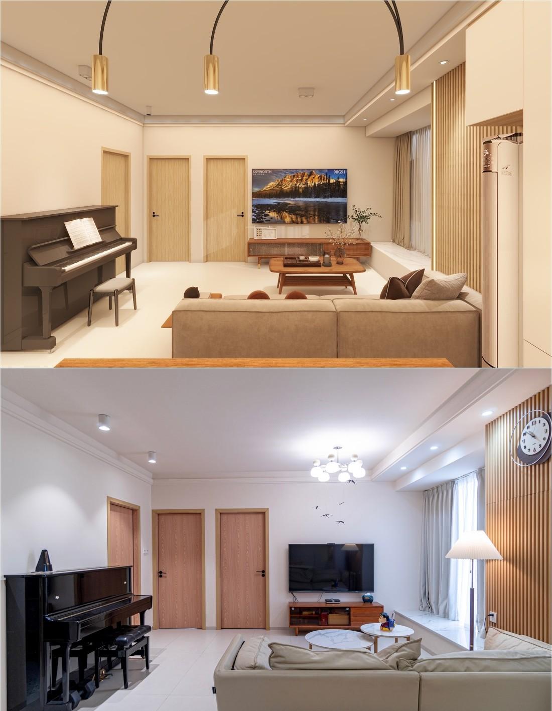 94㎡现代原木风三居室设计-76