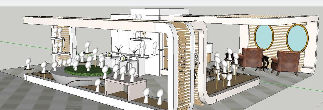 双色假发店 | 玫瑰金与白色的清爽空间设计-11