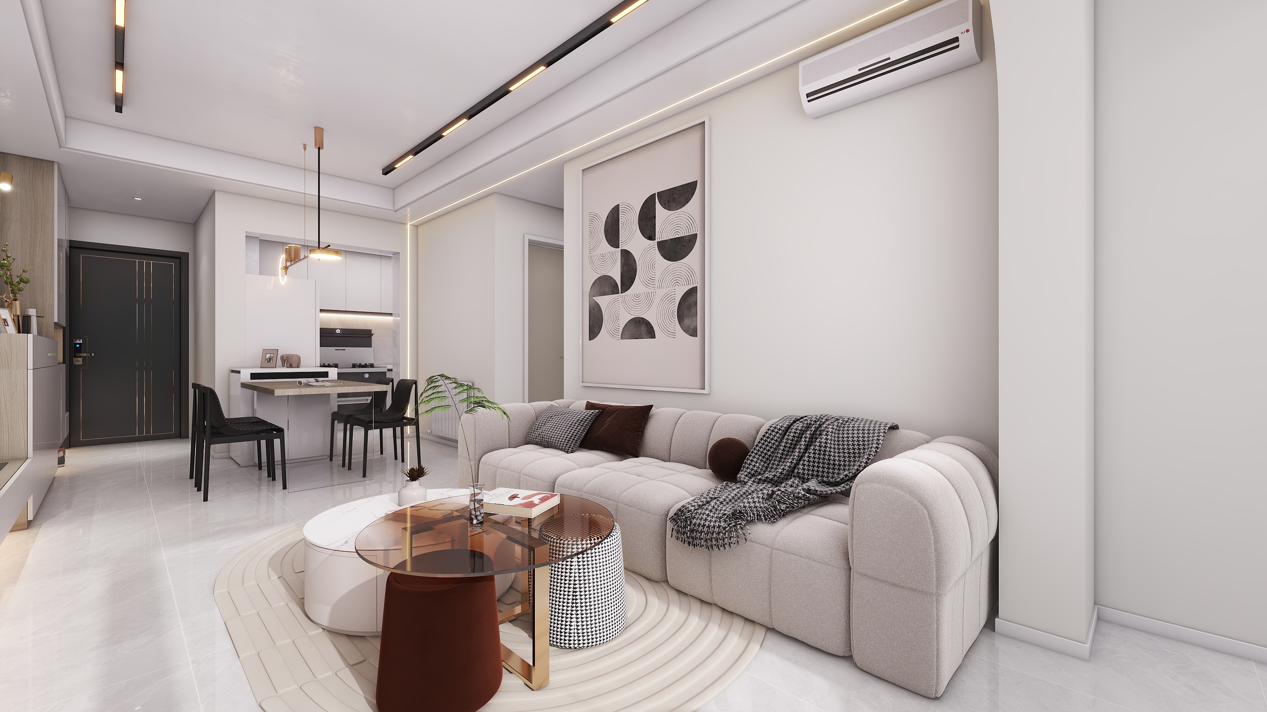 四川成都新津五峰安置房（71平方现代简约两居室）-7